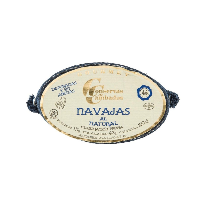 CONSERVAS DE CAMBADOS Razor Clams in Brine  (111g)