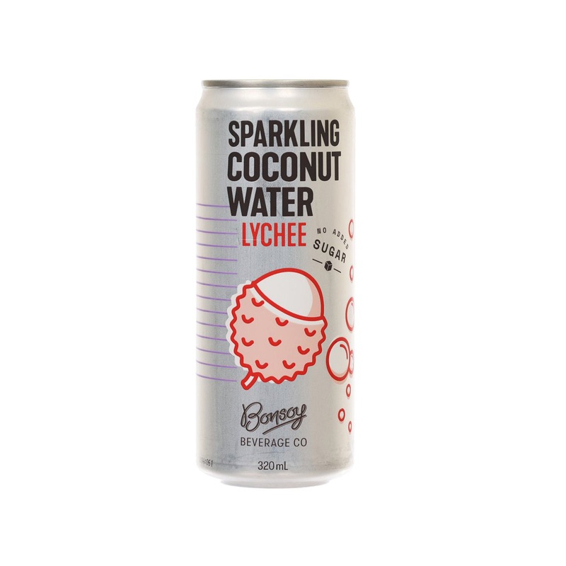 BONSOY Natural Sparkling Coconut Water - Lychee  (320mL)