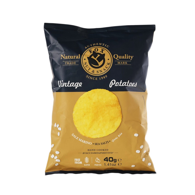 FOX Hand Cooked Potato Chips - Sea Salt  (40g)
