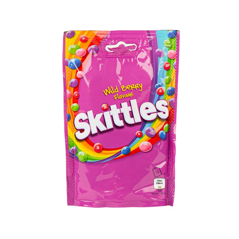 SKITTLES Vegan Chewy Sweets - Wild Berry Fruit Flavoured [Pouch]  (136g)
