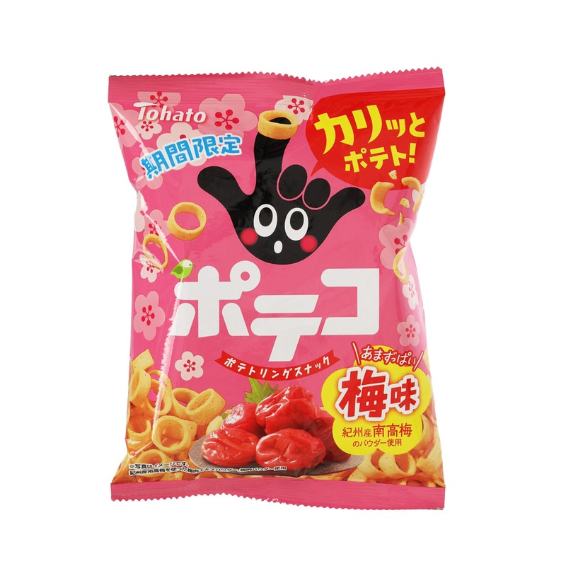 TOHATO Poteco Potato Ring Snack - Plum Flavor  (52g)