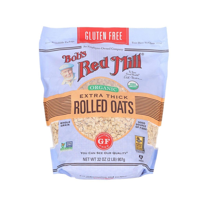 BOB'S RED MILL Gluten Free Organic Extra Think Rolled Oats  (907g)