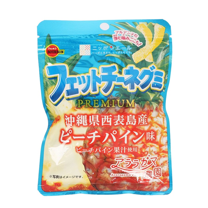 BOURBON Fettuccine Premium Gummy - Peach Pineapple  (50g)