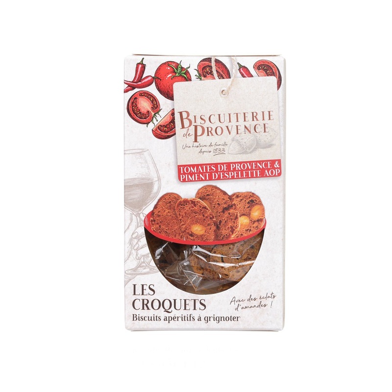 BISCUITERIE DE PROVENCE Tomatoes & Espelette Chilli PDO Savoury Biscuits  (90g)