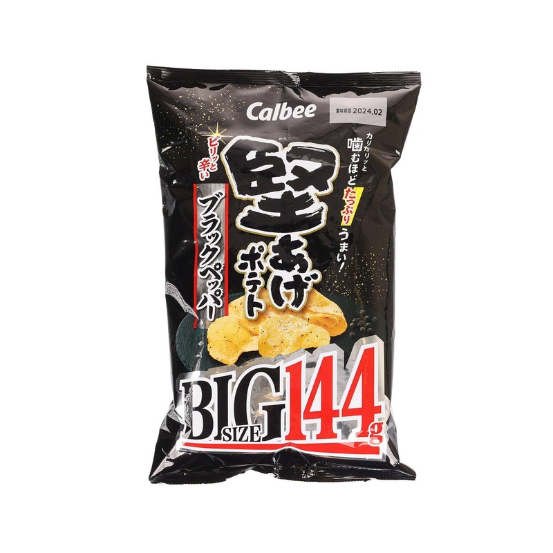 CALBEE Big Size Hard Fried Potato Chips - Black Pepper  (132g)