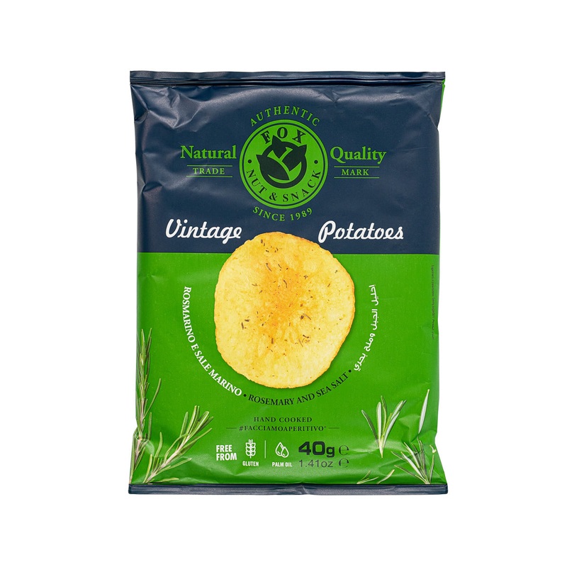 FOX Hand Cooked Potato Chips - Rosemary & Sea Salt  (40g)