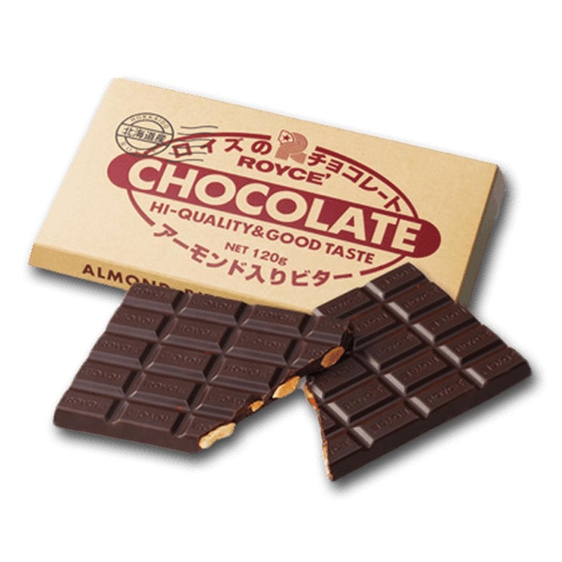 ROYCE' Chocolate Bar - Almond Bitter  (120g)