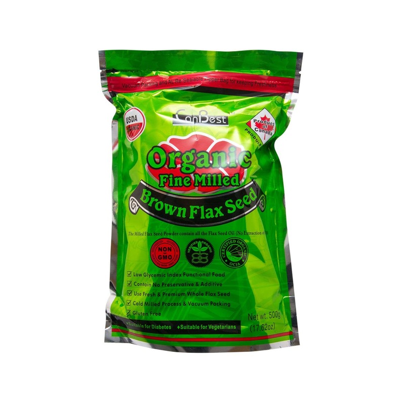 CANBEST Organic Fine Milled Brown Flax Seed  (500g)