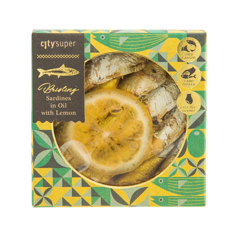CITYSUPER Brisling Sardines with Lemon in Oil  (120g)