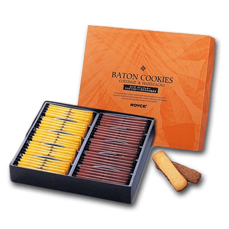 ROYCE' Baton Cookies Twins Set - Coconut & Hazel Cacao  (50pcs)