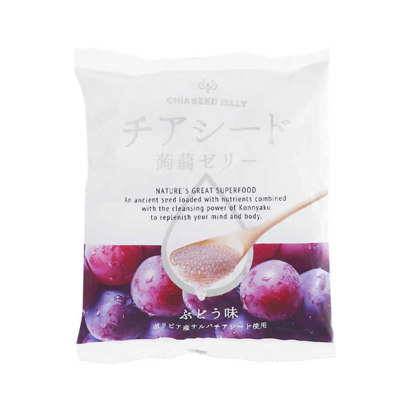 WAKASHO Chia Seed Konnyaku Jelly - Grape Flavor  (10pcs)