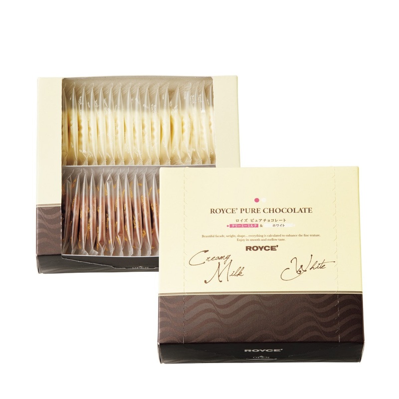 ROYCE' Pure Chocolate - Creamy Milk & White  (40pcs)