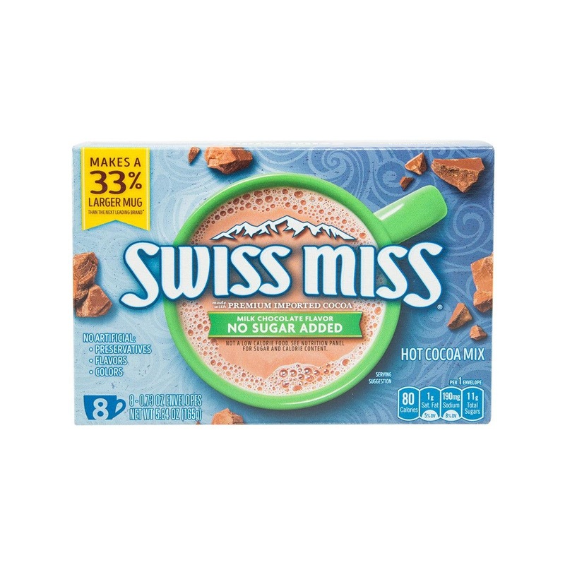 SWISS MISS No Sugar Added Hot Cocoa Mix  (165g)