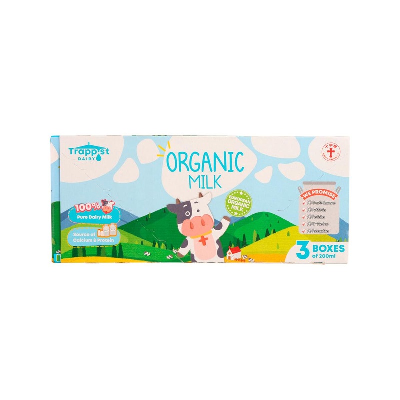 TRAPPIST Organic Milk  (3 x 200 mL)