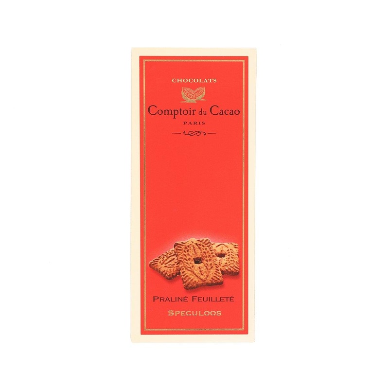 COMPTOIR DU CACAO Flaky Praline Speculoos Milk Chocolate Bar  (80g)
