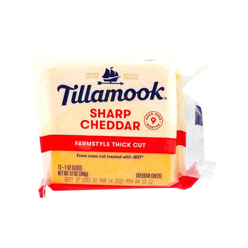 TILLAMOOK Sliced Sharp Cheddar Cheese  (340g)