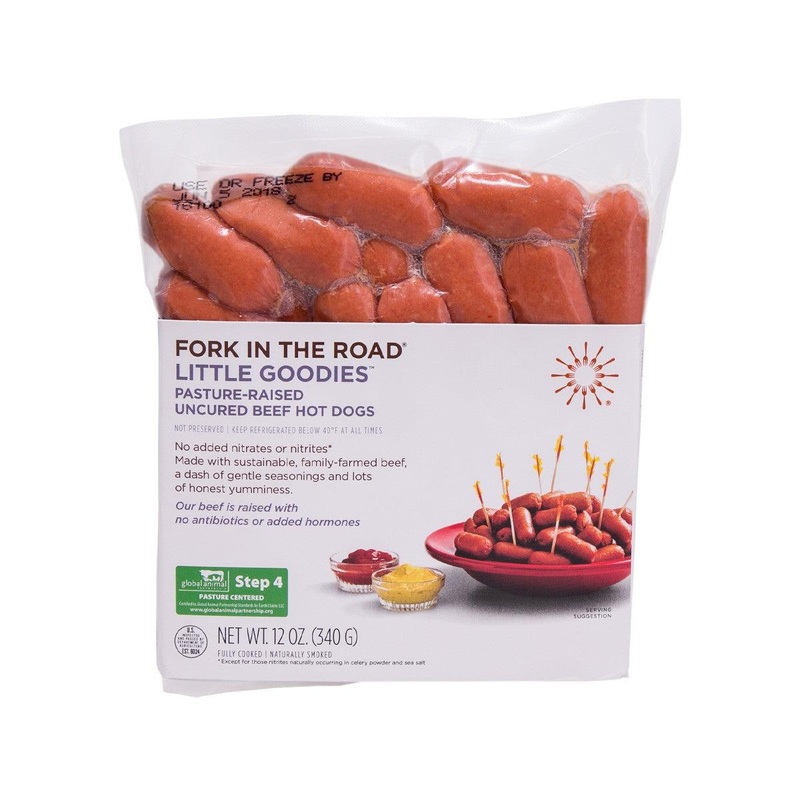 FORK IN THE ROAD Little Goodies Pasture-Raised Uncured Beef Hot Dogs  (340g)