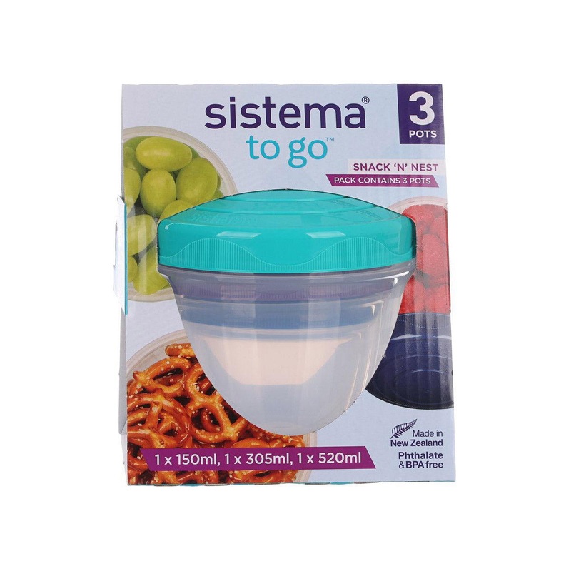 SISTEMA TO GO Snack 'n' Nest Inner Containers 150mL, 300mL, 520mL