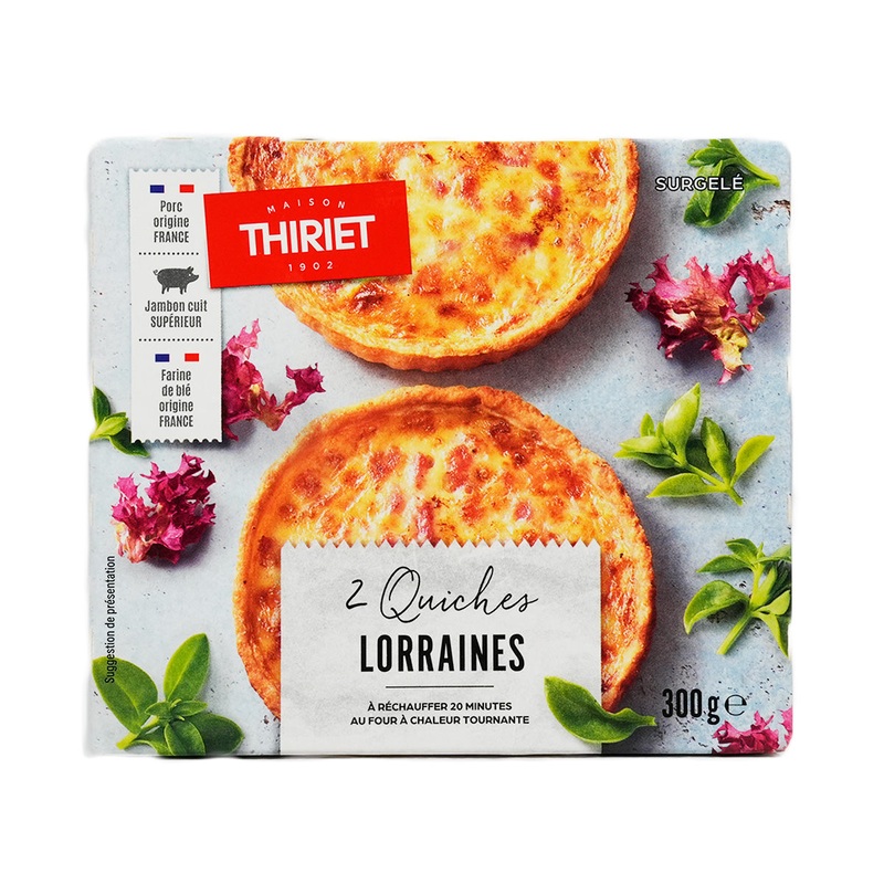THIRIET 2 Lorraine Quiches  (300g)