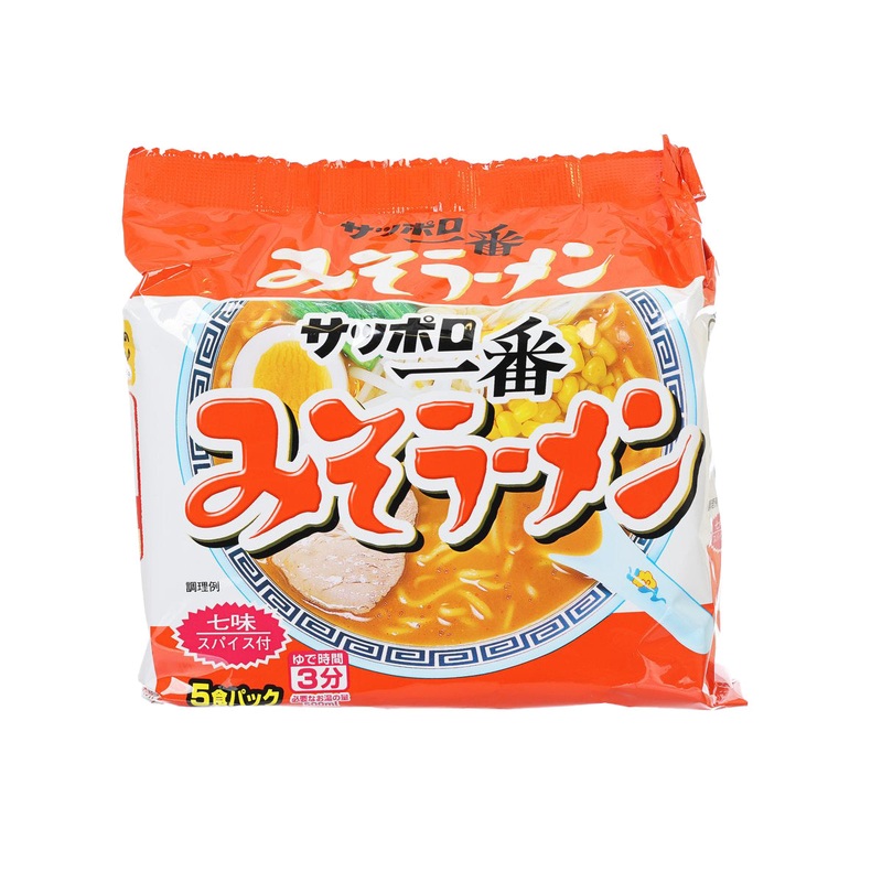 SANYOFOODS Sapporo Ichiban Miso Instant Ramen Noodle  (500g)