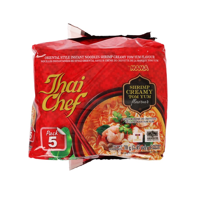 THAI CHEF MAMA Shrimp Creamy Tom Yum Flavour Instant Noodles  (5 x 70g)