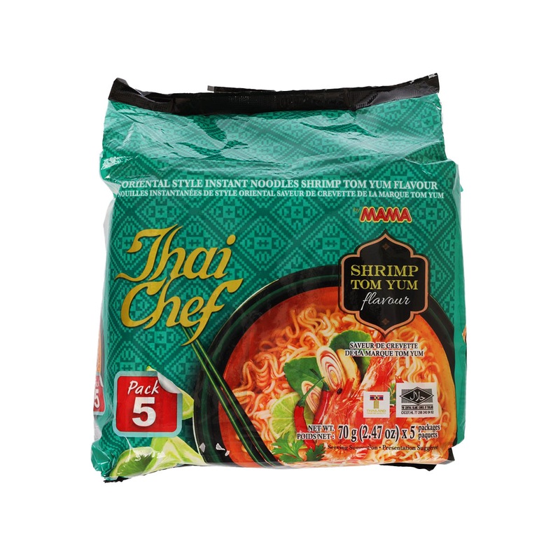 THAI CHEF MAMA Shrimp Tom Yum Flavour Instant Noodles  (5 x 70g)