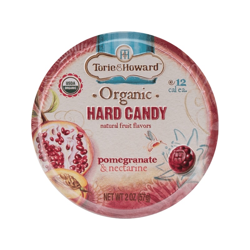TORIE & HOWARD Organic Hard Candy - Pomegranate & Nectarine Flavor  (57g)