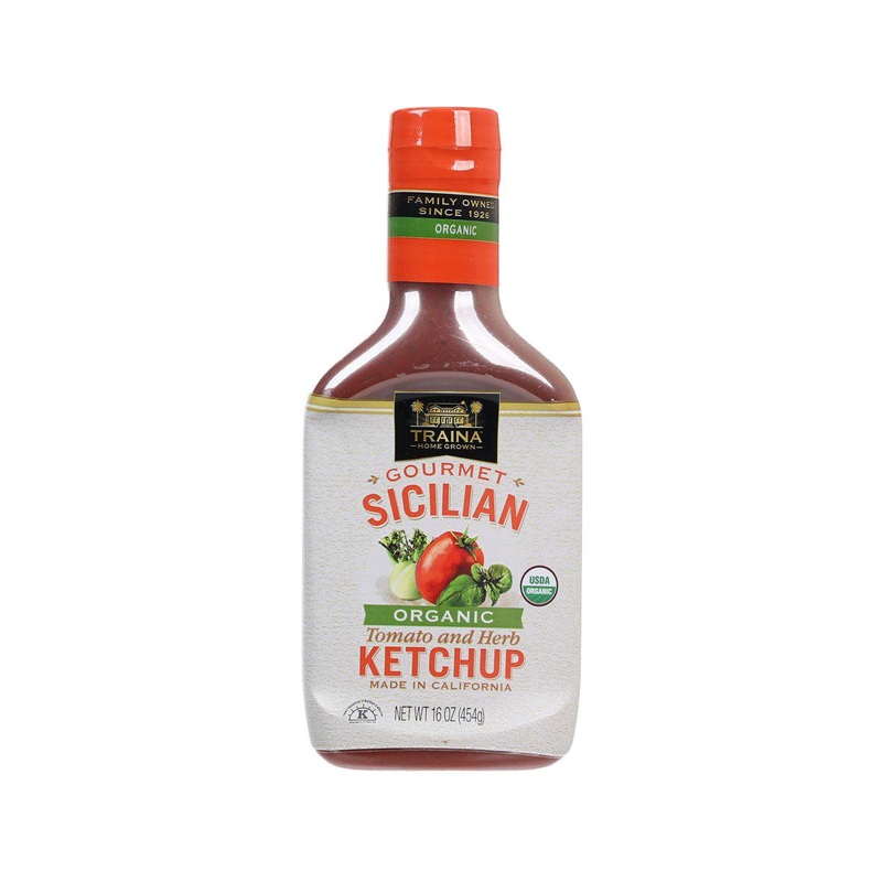 TRAINA Organic Sicilian Tomato & Herb Ketchup  (454g)