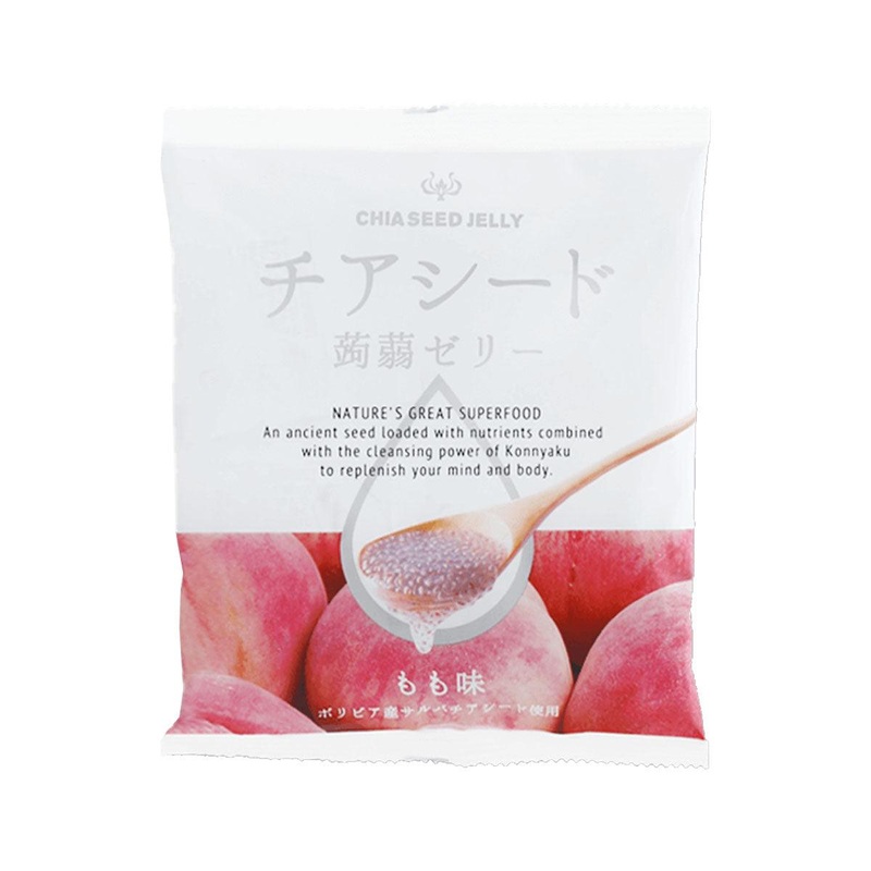 WAKASHO Chia Seed Konnyaku Jelly - Peach Flavor  (10pcs)