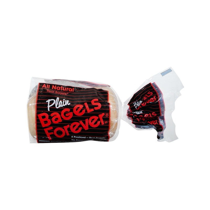 BAGELSFOREVER Presliced Real Bagels - Plain  (326g)
