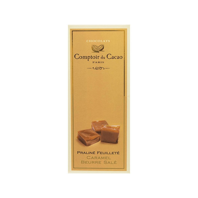 COMPTOIR DU CACAO Salted Butter Caramel Praline Milk Chocolate  (80g)