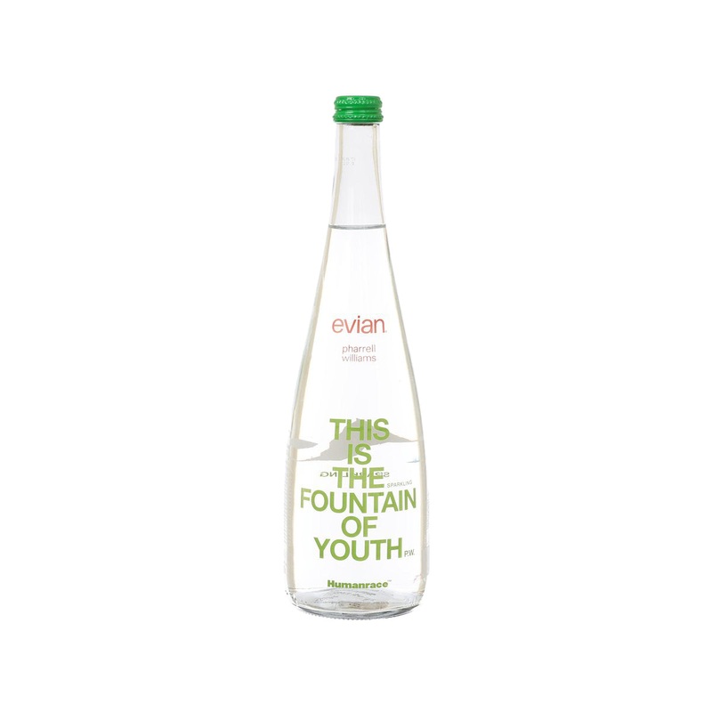 EVIAN Carbonated Natural Mineral Water - Pharrell Williams x Humanrace Limited Edition 2025 [Bottle]  (750mL)
