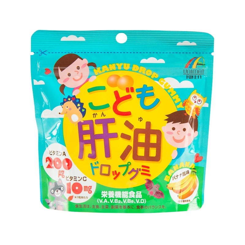UNIMAT RIKEN Kanyu Drop Gummy for Children - Banana Flavor  (100pcs)