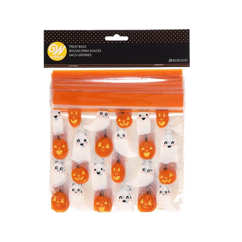 WILTON Halloween Treat Bag - Ghost & Pumpkin