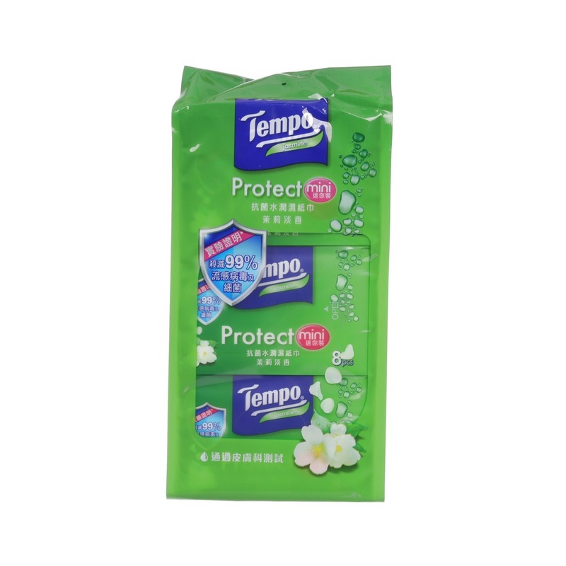 TEMPO Protect Jasmine Mini Wet Wipes 8's x 6