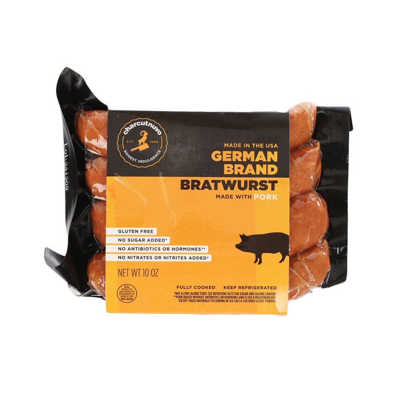 CHARCUTNUVO German Brand Style Bratwurst Sausage  (10oz)