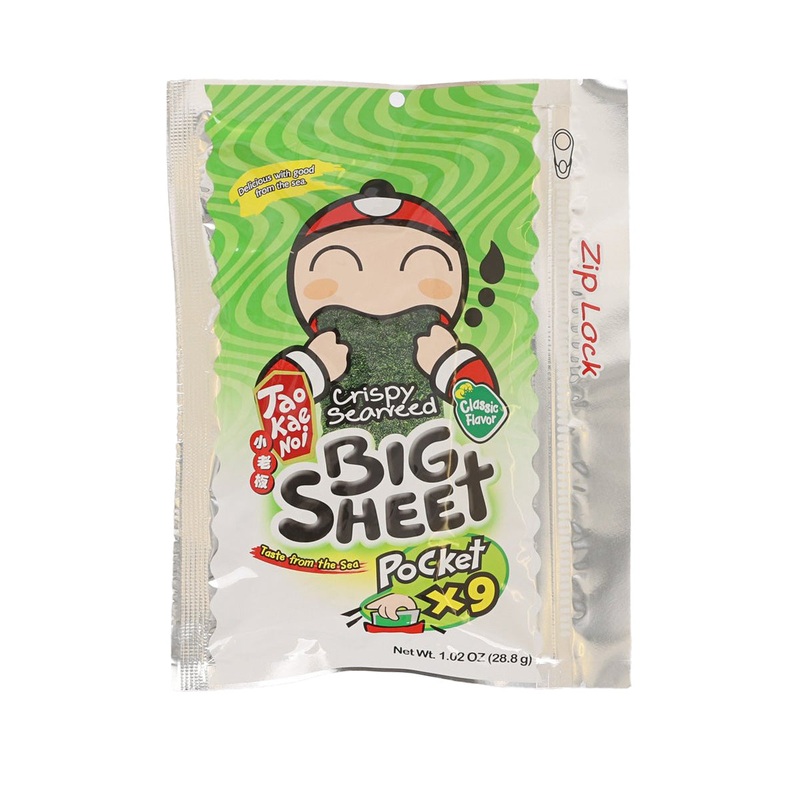 TAOKAENOI Crispy Seaweed Big Sheet Pocket - Classic Flavor  (28.8g)
