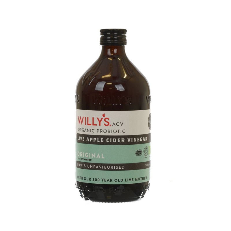 WILLYS Organic Live Apple Cider Vinegar (with Live Mother)  (500mL)