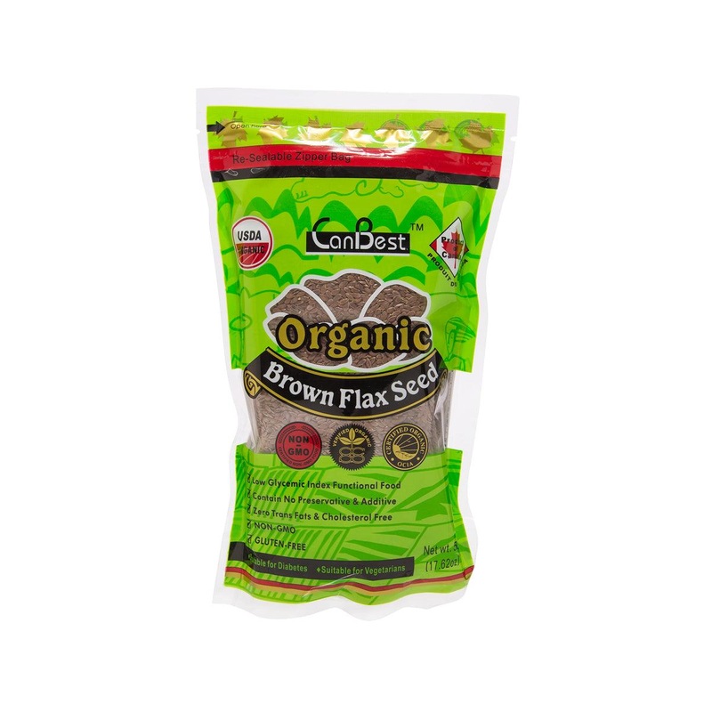 CANBEST Organic Brown Flax Seed  (500g)