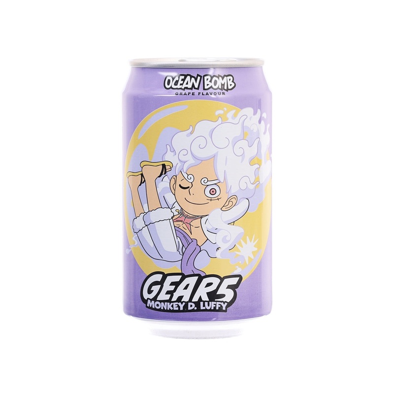 YHB OCEAN BOMB Grape Flavour Sparkling Water - One Piece Luffy [Can]  (330mL)