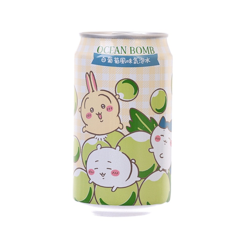 YHB OCEAN BOMB White Grape Flavour Sparkling Water - Chiikawa [Can]  (330mL)