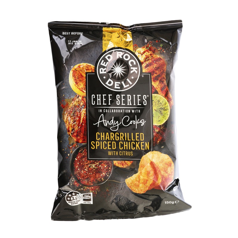 RED ROCK DELI Chef Series Potato Chip - Chargrilled Spiced Chicken with Citrus Flavor  (150g)