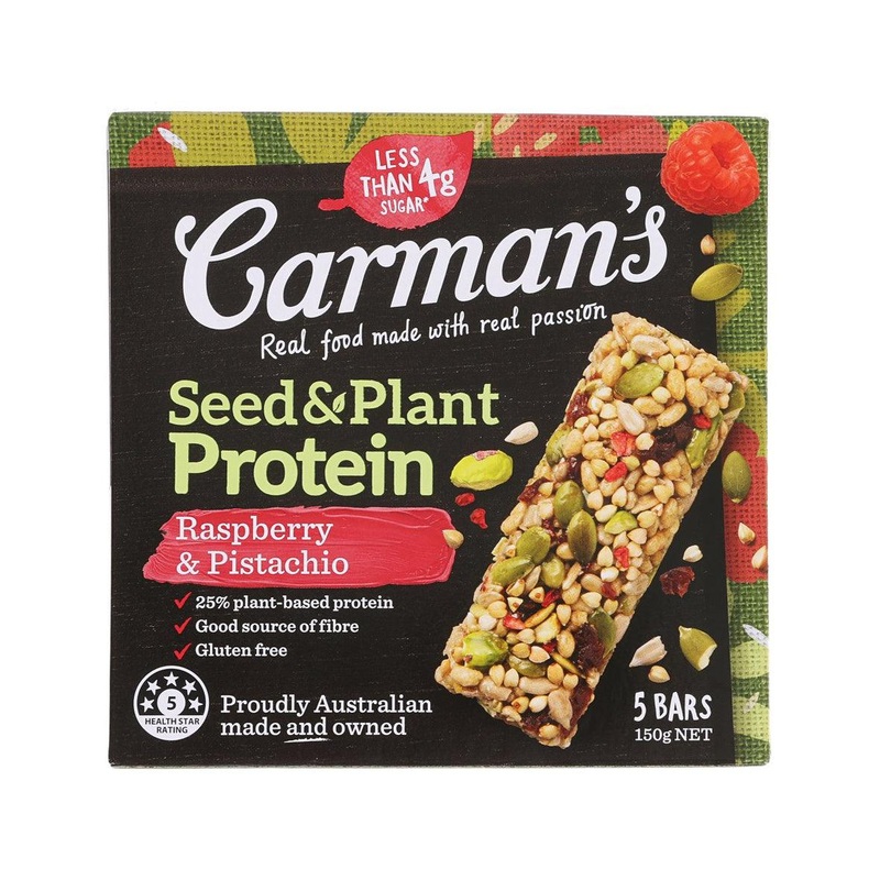 CARMAN'S Seed & Plant Protein Bar - Raspberry & Pistachio  (150g)