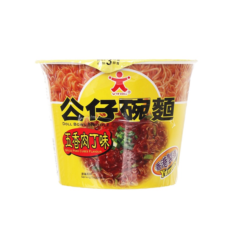 DOLL Bowl Noodle - Spiced Pork Cubes Flavour  (116g)