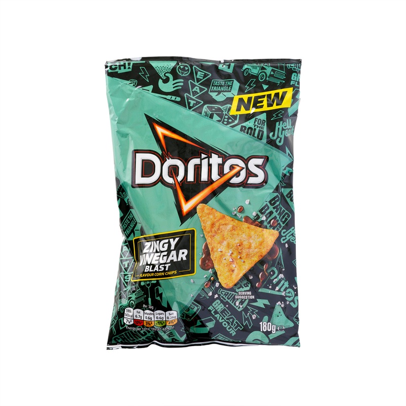 DORITOS Tortilla Chips - Zingy Salt & Vinegar Flavor  (180g)