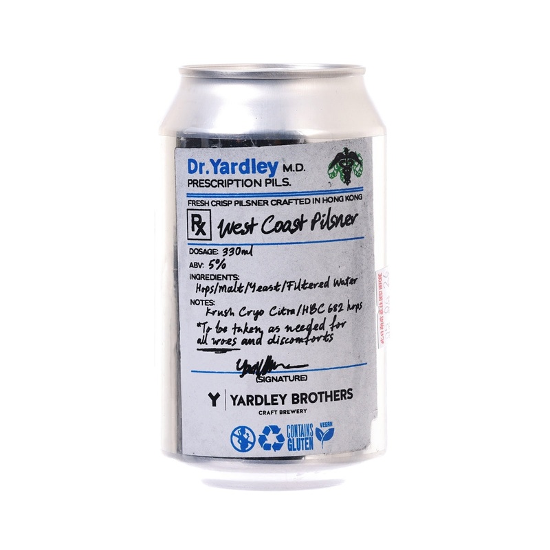 YARDLEY BROTHERS Prescription Pils West Coast Pilsner (Alc. 5%) [Can]  (330mL)
