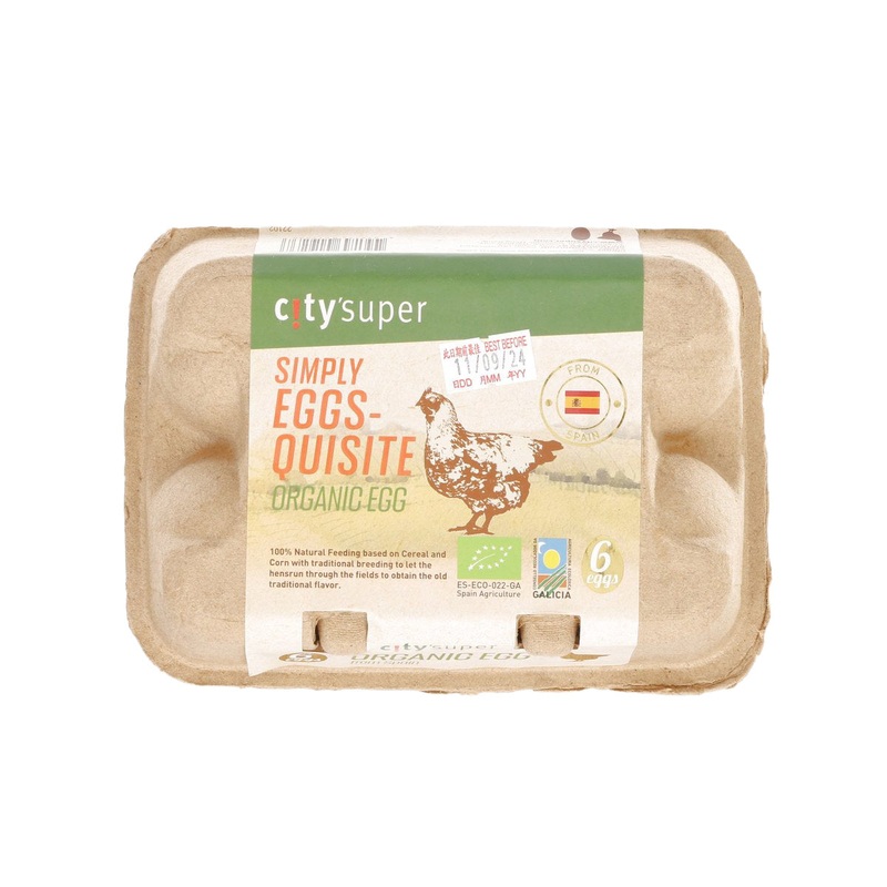 CITYSUPER Organic Fresh Spanish Eggs  (6pcs)