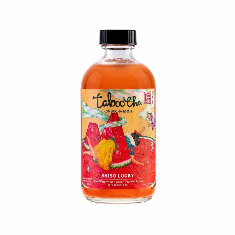 TABOOCHA Shiso Lucky - Shiso Watermelon Green Tea Kombucha  (250mL)