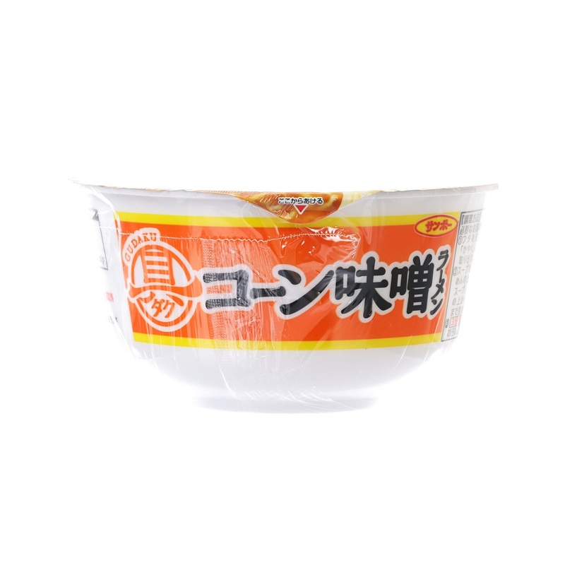 SANPOFOODS Gudaku Instant Cup Noodle - Corn & Miso Ramen  (76g)