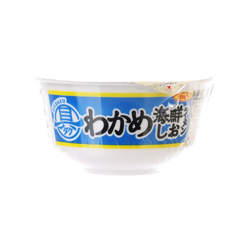 SANPOFOODS Gudaku Instant Cup Noodle - Wakame Seaweed & Seafood Salt Ramen  (75g)